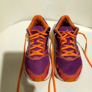 Adidas Fluorescent Purple & Peachy/Orange Running Shoe, Size 10